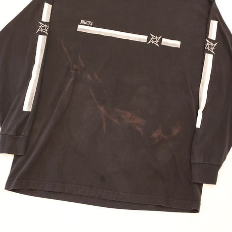 90's Metallica Ninja Star Reflector Print L/S T-Shirt