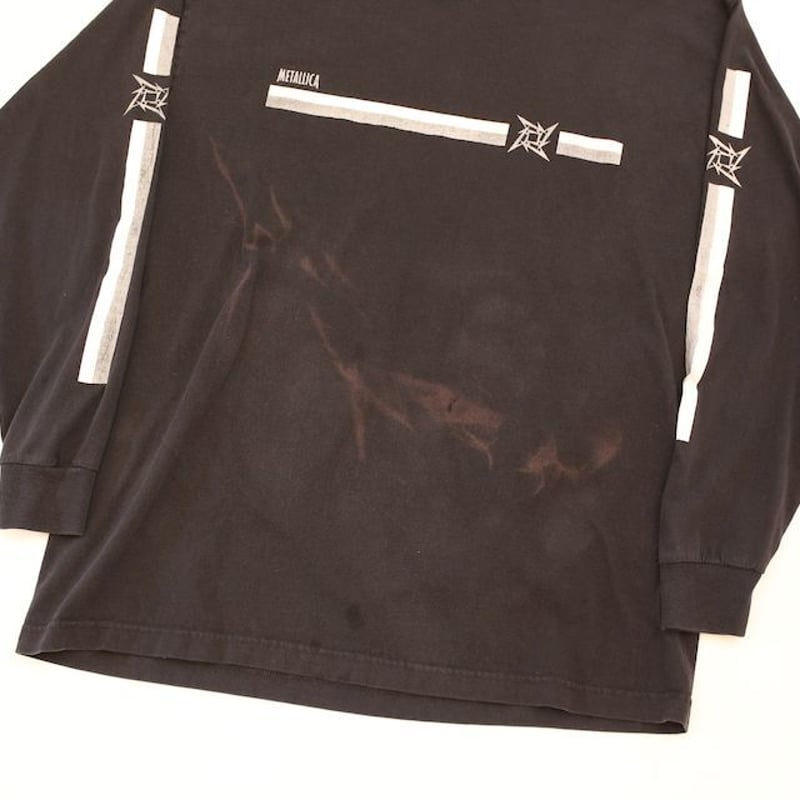 90's Metallica Ninja Star Reflector Print L/S T