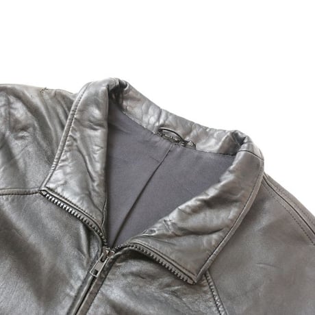 Black Lamb Leather Jacket Loose Silhouette