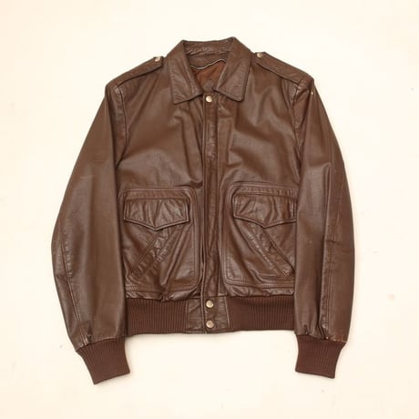 Brown Rib Leather Jacket