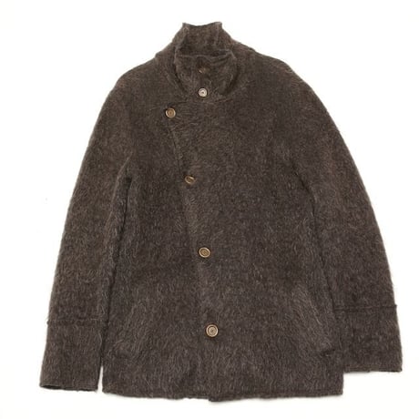 Kid Mohair Blend Knit Coat Made in Italy
