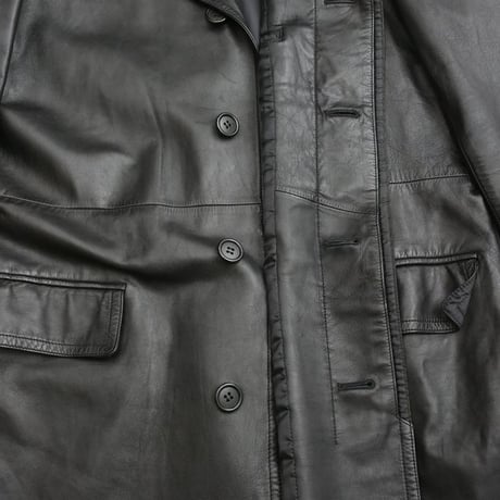 DKNY Black Leather Coat