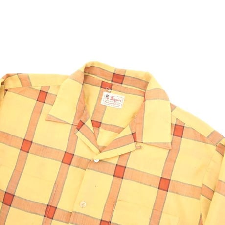 60's Open Collared Check L/S Shirt