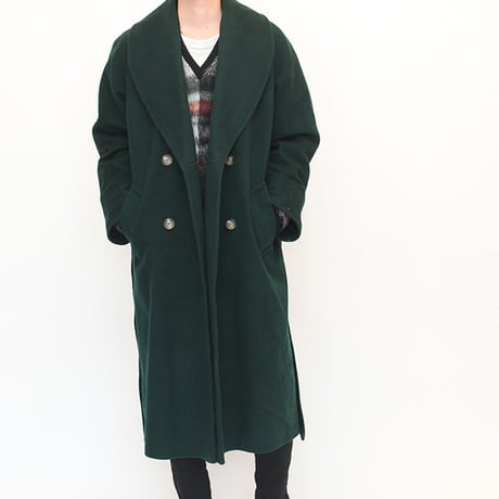 Double Brested Wool Long Coat
