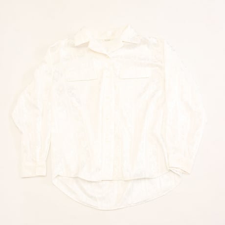 Flower Pattern Open Collar L/S Shirt