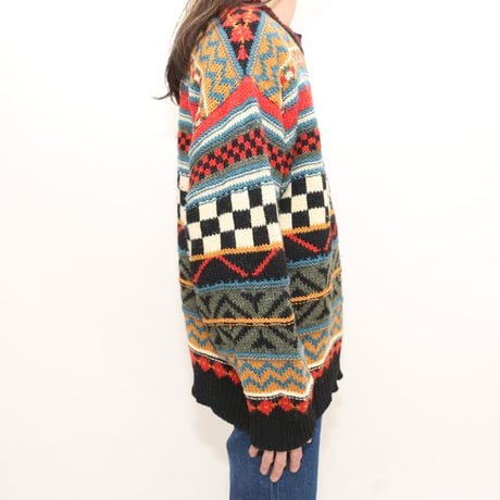 Gaeltarra Patterned Wool Knit Sweater