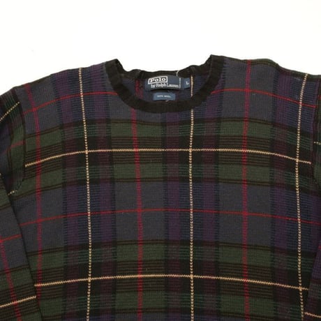 Polo by Ralph Lauren Check Pattern Wool Knit Sweater
