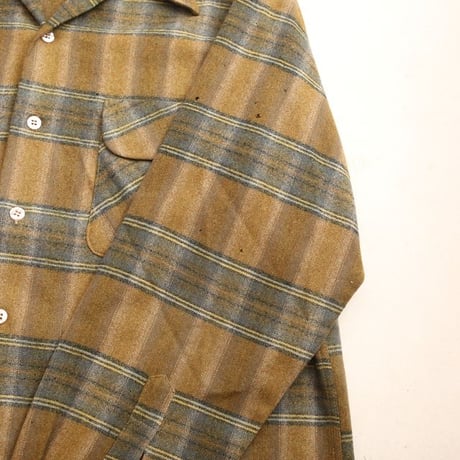 70s Wool Plaid Loop Shirt
