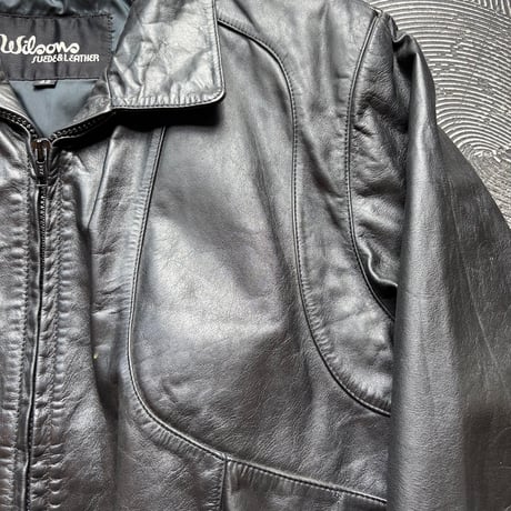 Wilsons Black Rib Leather Jacket