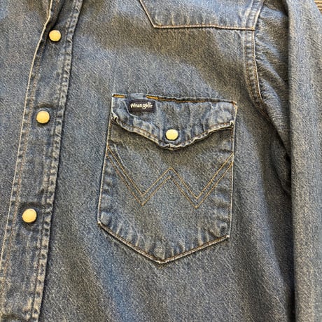 80s Wrangler Denim Western Shirt