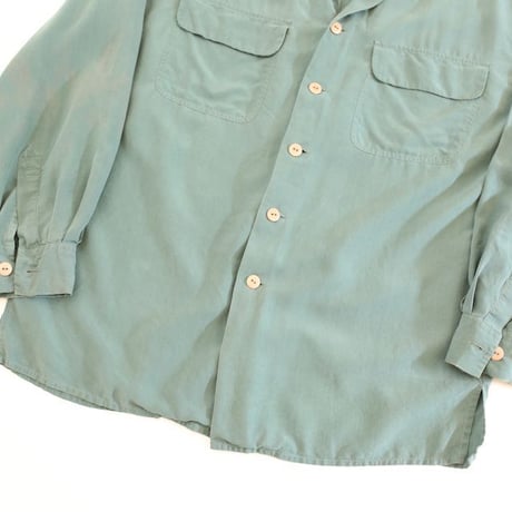 Open Collar Silk L/S Shirt