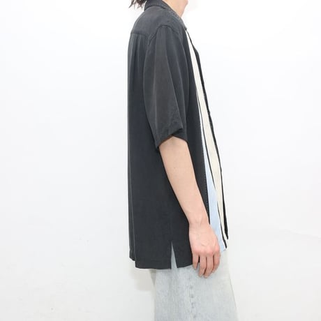 Nat Nast 50's Style Open Collar Silk S/S Shirt