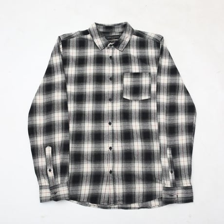 Ombre Plaid Cotton Flannel Shirt