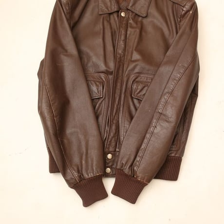 Brown Rib Leather Jacket