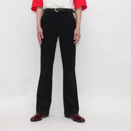Black Flared Slacks Pants