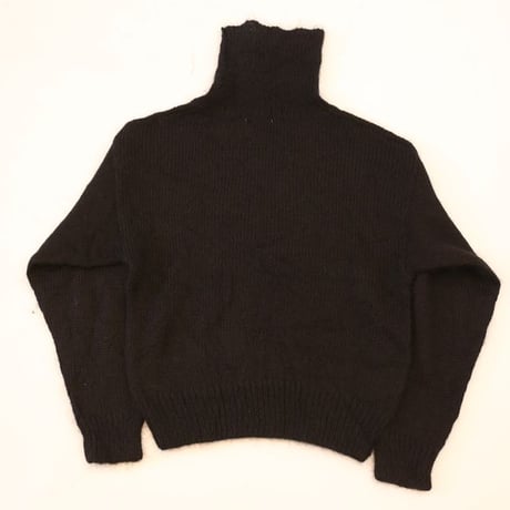 Black Mohair Blend Knit Sweater