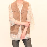 Vintage Fringe Suede Vest