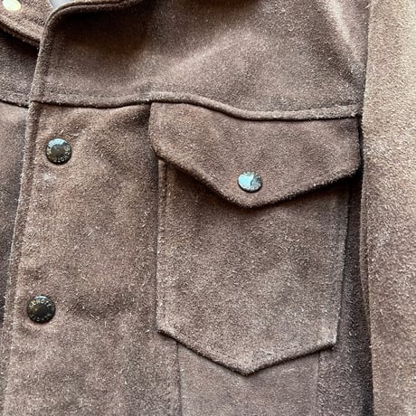 80-90s Schott Suede Trucker Jacket