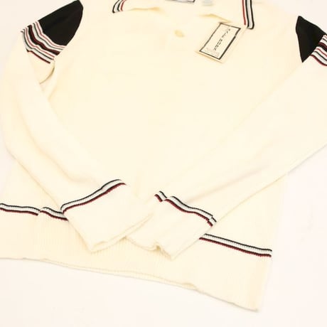 Vintage Acryl Knit Polo L/S Shirt "DEAD STOCK"