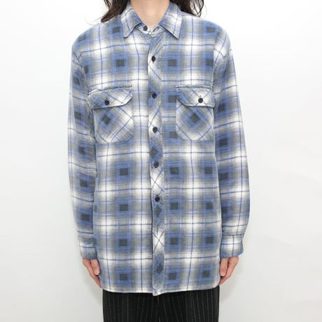 Ombre Plaid Quilting Lined Shirt