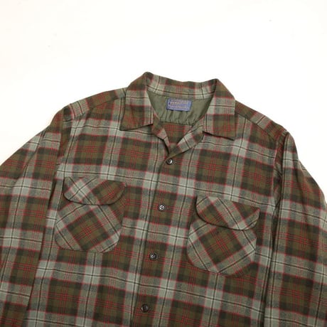 60s Pendleton Wool Plaid Loop Shirt