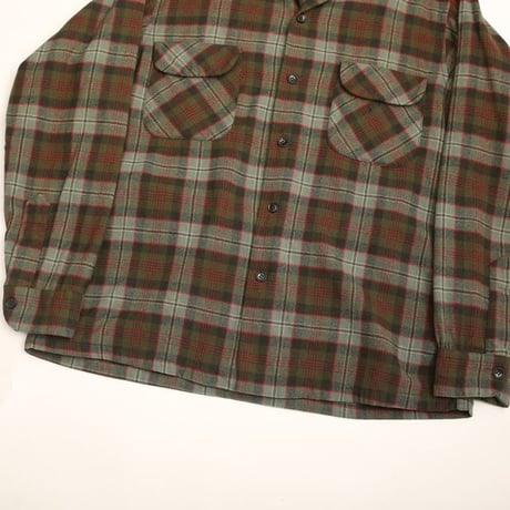 60s Pendleton Wool Plaid Loop Shirt