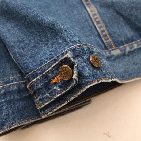 Marlboro Leather Collared Denim Jacket Loose Silhouette