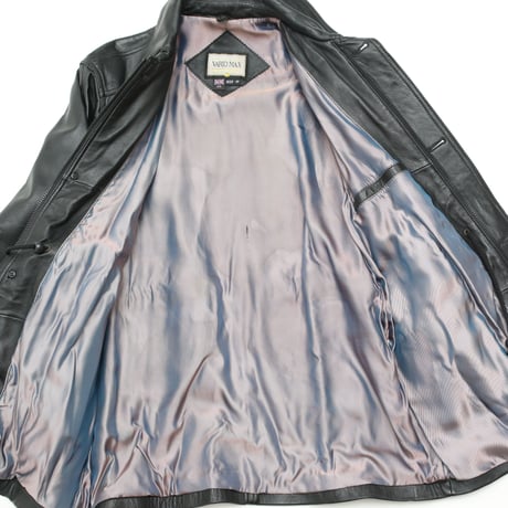 Black Lamb Leather Coat