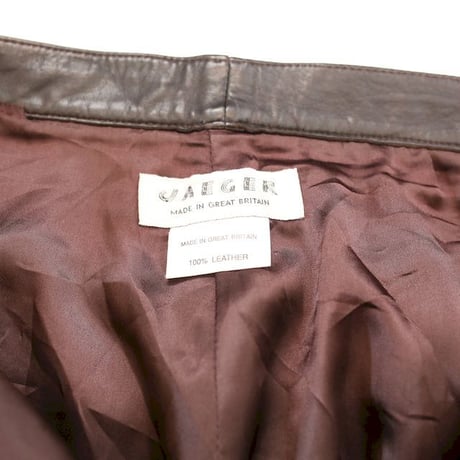 Brown Leather Pants Slim Fit MADE IN GREAT BRITAIN