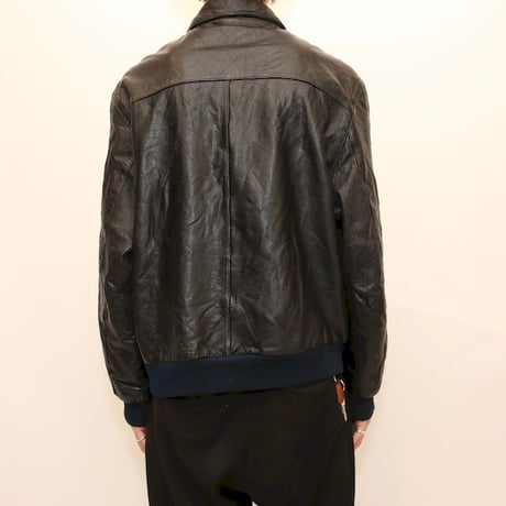 A-2 Type Black Leather Jacket