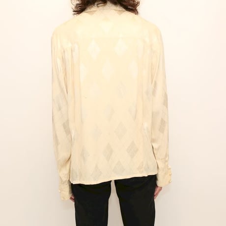 Argyle Pattern Silk Tops