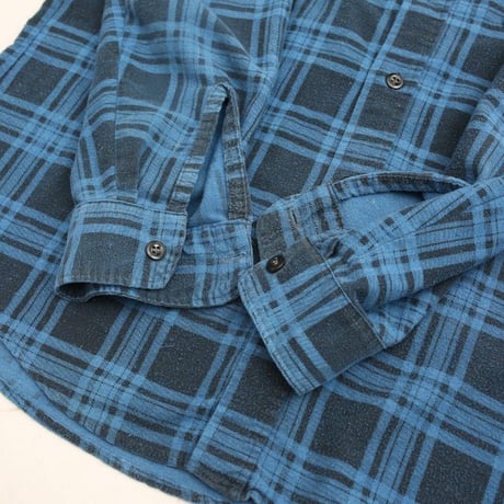 70s Sears Print Flannel Plaid Shirt