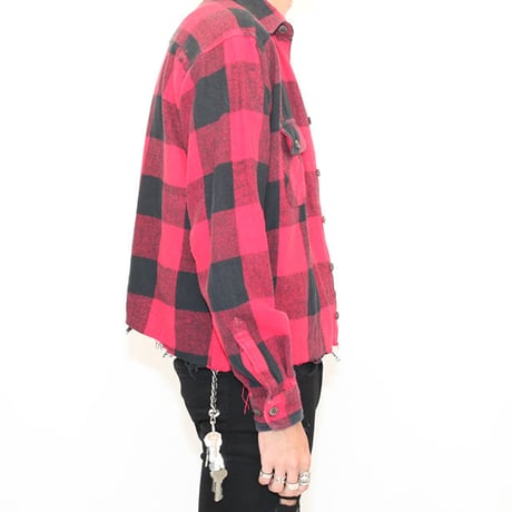 Cut-off Buffalo Check Shirt