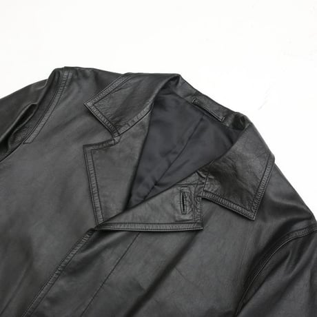 DKNY Black Leather Coat