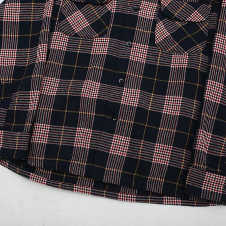60's Pendleton Open Collared Wool Plaid Shirt