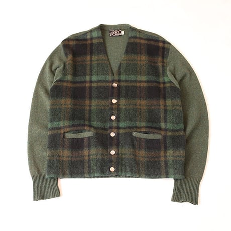 Vintage Mohair Check  Cardigan  
