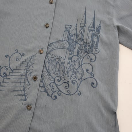 Embridery Design Open Collar S/S Shirt