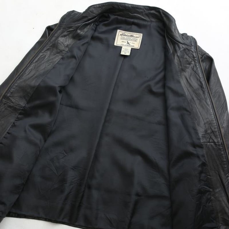 Eddie Bauer Black Lamb Leather Jacket | Strato