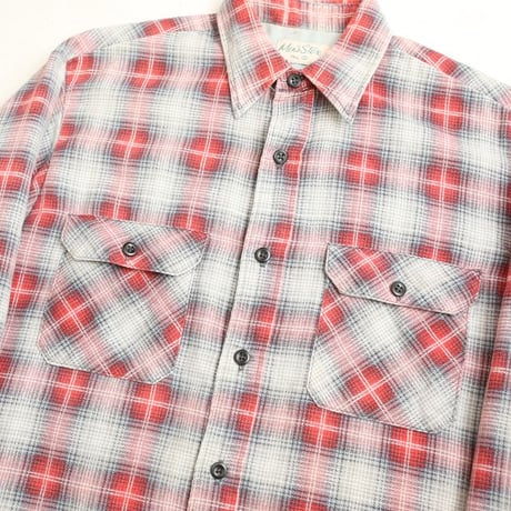 70s Ombre Plaid Quilting Lined Shirt