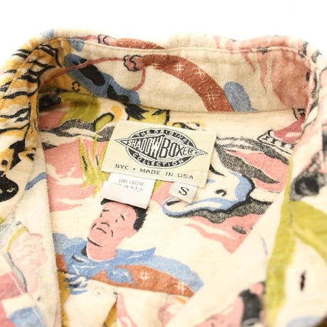 90's Shadow Boxer Cotton Printed Flannel Shirt MADE IN USA