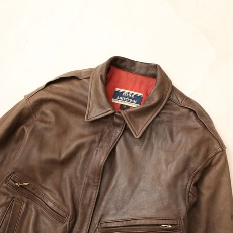 70-80s Deerskin Flight Jacket MADE IN USA