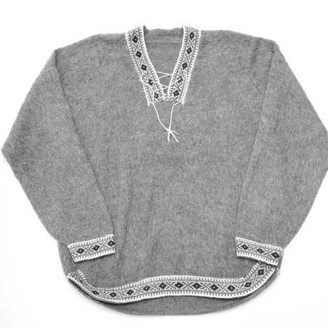 Vintage Lace-up Knit Sweater