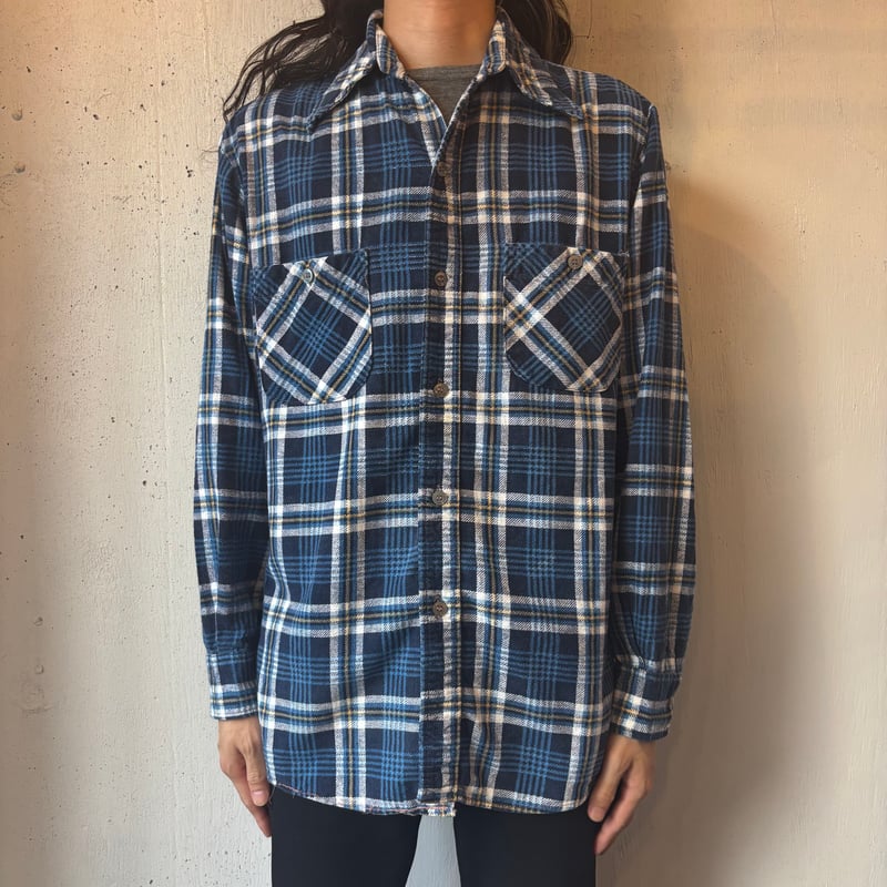 70s Sears Print Flannel Plaid Shirt | Strato