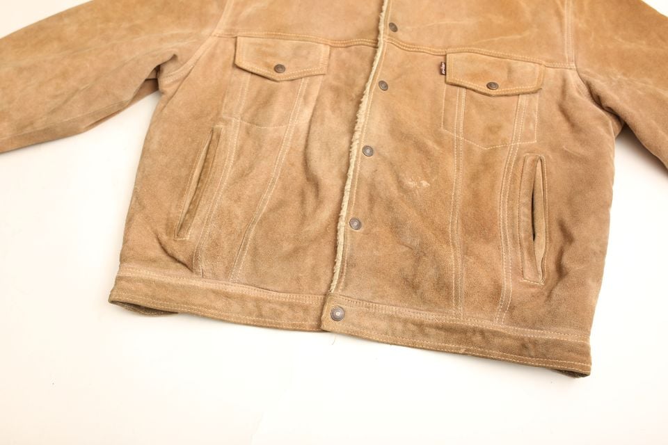 70s LEVI'S SUEDE LEATHER BOA VEST リーバイス 楽天市場】70s リーバイス 本革 スウェード ベスト メンズ L