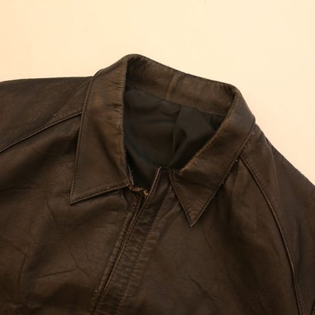 Black Rib Leather Jacket