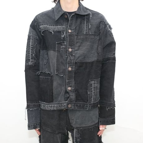 Levi's Patchwork Remake Black Denim Jacket