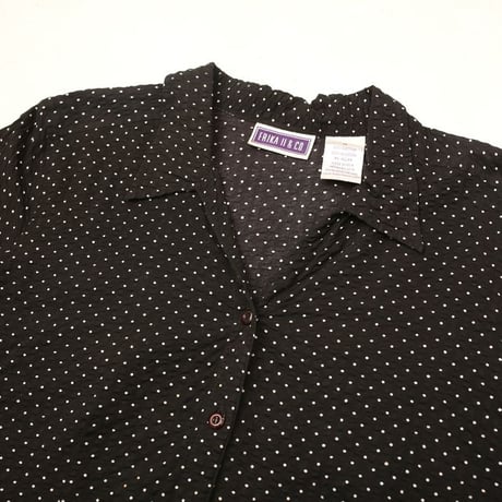 Dot Pattern Open Collar S/S Shirt