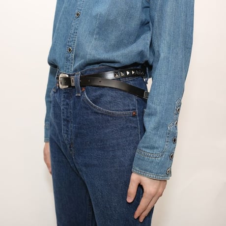 Western Studs Leather Belt
