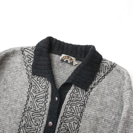 Mohair Blend Wool Knit Cardigan