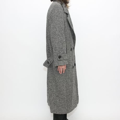 70-80s Calvin Klein Herringbone Wool Coat